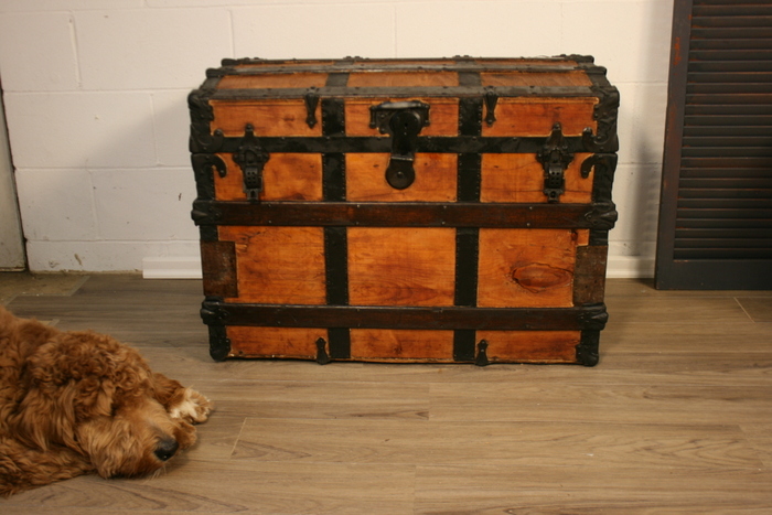 Closest To My Trunk (Oxidized?)  Flipping furniture, Antique steamer trunk,  Family living rooms