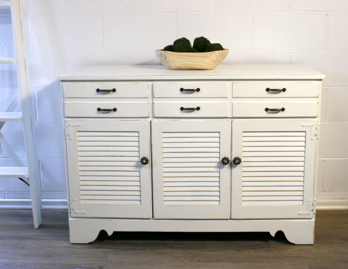 Farmhouse White Buffet | Before & After