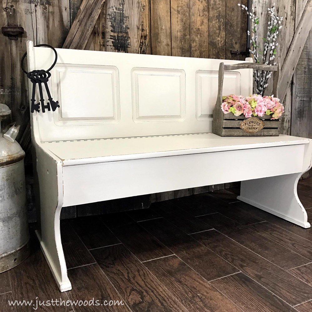   http://www.justthewoods.com/farmhouse-painted-bench/  