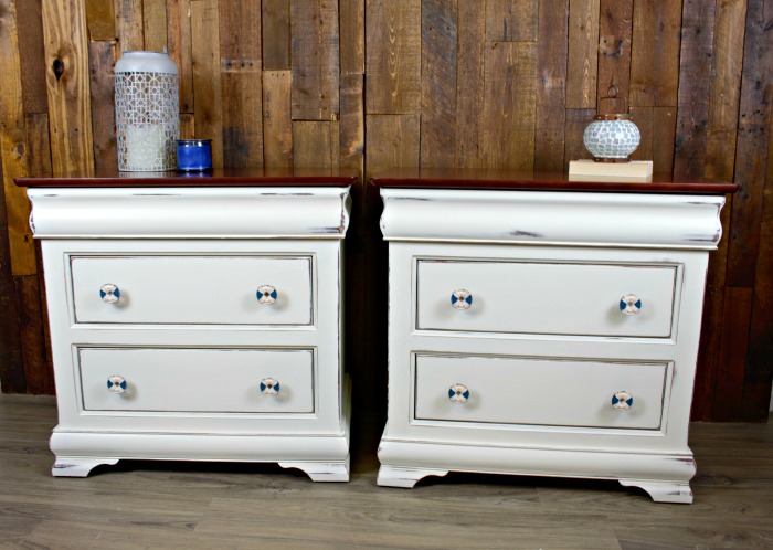 antique+white+beachy+nightstands
