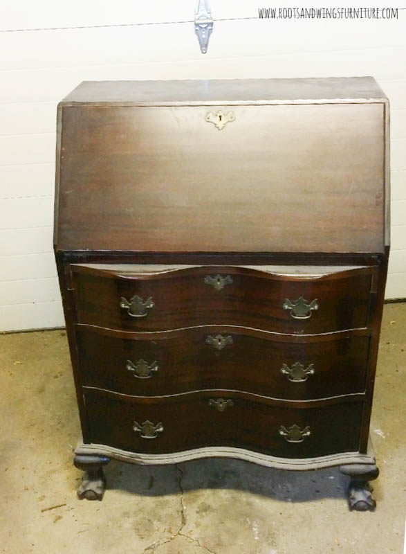 A Refinished Secretary Desk Roots, How To Refinish An Antique Secretary Desk