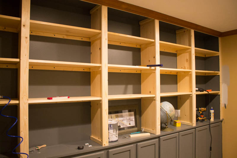 Build Built In Bookshelves, Building Built In Cabinets And Shelves Part 2