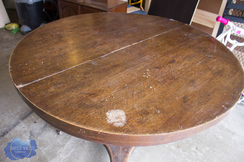 Pedestal Kitchen Table Makeover Roots, Used Wooden Round Dining Table