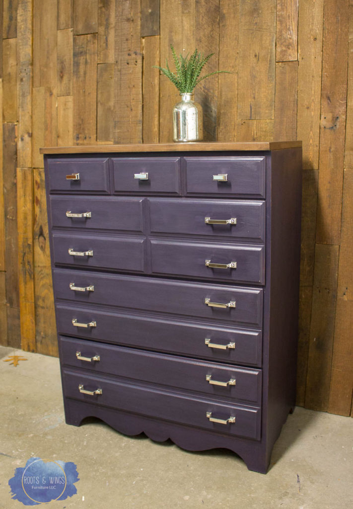 dixie belle aubergine dresser makeover roots and wings furniture -15