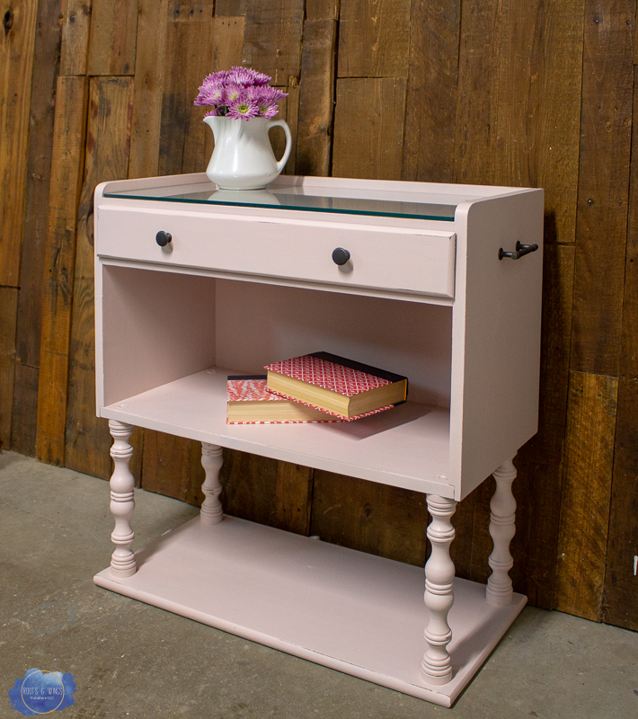 general finishes ballet pink milk paint end table roots and wings furniture pink nightstand