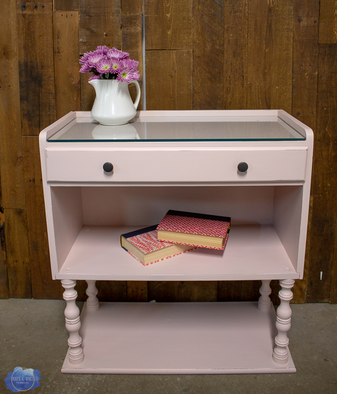 general finishes ballet pink milk paint end table roots and wings furniture pink nightstand