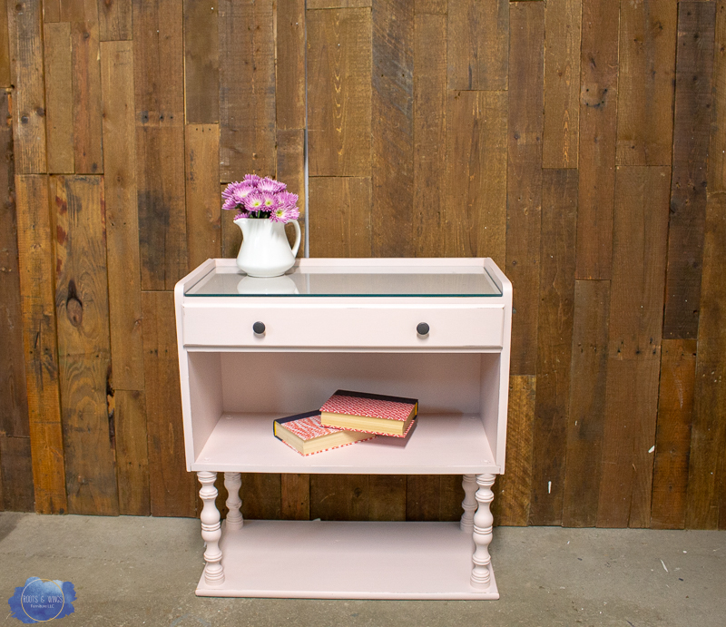general finishes ballet pink milk paint end table roots and wings furniture -3 pink nightstand