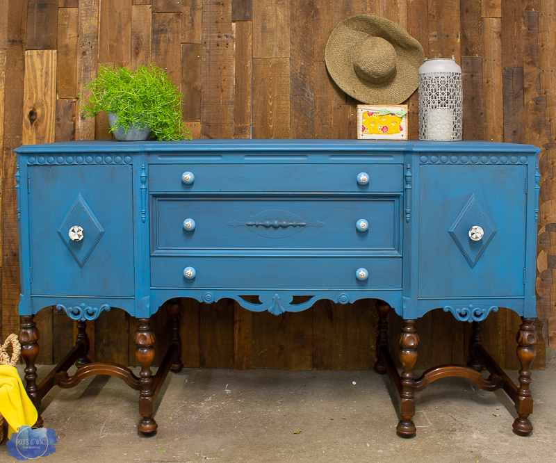 aqua color wash buffet dixie belle roots and wings furniture -1